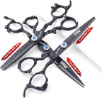6/7/8/9-inch professional hair clipper set, stainless steel sharp hair clippers, hairdresser specific scissor((6+7) inches, 3 pieces)