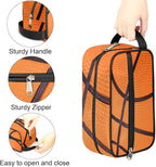 Bardic Basketball Texture Ball Portable Travel Toiletry Bag, Sport Kindle Dopp Kit Cosmetic Organizer Makeup Bag Shower Shaving Bag for Men Women
