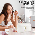 Gifts for Girls Initial Makeup Bag Personalized Cosmetic Bag with Zipper Cute Travel Toiletry Bags Waterproof PU Preppy Makeup Pouch Birthday Gift for Teen Girls Women(White Q)