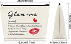 Sazuwu Grandma Gifts: Makeup Bag for Mother's Day, Retirement, Birthday & Christmas - Glamma Travel Pouch