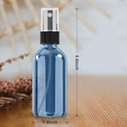 Wedama 4 oz Mini Glass Spray Bottles, Empty Small Spray Bottles with Funnel Dropper, Fine Mist for Hair, Travel, Plants, Cleaning Solutions and Skin Care (4 Pack Indigo Blue)