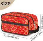 Strawberry Print Travel Toiletry Bag for Women Men Lightweight Cosmetic Makeup Bag Organizer Waterproof Shaving Bag Dopp Kit with Large Capacity for Toiletries and Shaving Accessories