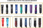 Professional Detachable Replacement Ceramic Blades set,compatible with oster Classic 76/Star-Teq/Power-Teq andi A*dis AGC,BDC,BGC,MBG Series Clippers (5 pcs)