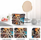 Rock Guitar Makeup Bag For Women, Adorable Cosmetic Bag Makeup Bags, Lightning Music Guitar Zipper Bag Travel Bags Toiletry Organizers Pouch Bags Washing Bags For Gym Bathroom