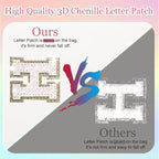 Small Personalized Glitter Initial Letter Makeup Bag, Cute PU Leather Chenille Letters Cosmetic Bag Travel Makeup Pouch, Preppy Travel Organizer Zipper Pouch for Women&Girls（White-F）