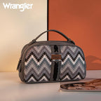 Montana West Wrangler Makeup Bag for Women Small Cosmetic Toiletry Bags Western Make Up Pouch Durable Cute Travel Purse, Grey