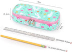 mibasies Girls Pencil Case for Kids, Multi-Slot Pencil Pouch, Rabbit Green