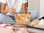 Makeup Bag for Women Gift,Retro 60s 70s Hippie Flowers Rainbow Makeup Bag,Vintage Floral Cosmetic Bag Best Gift Idea for Teen Girls Women,Birthday Christmas Gifts