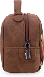 Montana West Wrangler Makeup Bag for Women Small Cosmetic Toiletry Bags Western Make Up Pouch Durable Cute Travel Purse, Brown