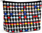 Women's Toiletry Bag, Travel Cosmetic Bag, Large Makeup Case, Cool Trippy Aliens Pattern Personality Fashion Zipper Cosmetic Case