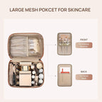 Telena Large Makeup Bag, Travel Toiletry Bag for Women, Vegan Leather Makeup Organizer Case Cosmetic Bag for Travel Essentials
