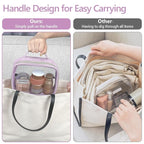 PACKISM Clear Makeup Bag - 2 Pack TSA Approved Toiletry Bag with Handle and 180° Large Opening, Sturdy Clear Toiletry Bag Fit Carry-on Travel Essential, Travel Bags for Toiletries, Purple