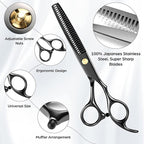 Hair Cutting Scissors Professional 6.89 inch Barber Scissors Multifunctional Salon Thinning Scissors Straight Shears Tools for Mother Father Friends' Christmas Gift