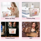 Cute Capybara Makeup Bag Pencil Case Funny Capibara Gifts for Capybara Lovers Girls Women Funny Birthday Friendship Christmas Gifts Zipper Pouch for Women Best Friends Sister Bestie