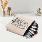 Boho Floral Christian Makeup Bag, Christian Gifts for Women, Bible Stuff Prayer Supplies, There Was Jesus Cosmetic Bag Pouch