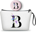 SEAMOON Women Birthday Unique Maid of Honor Friendship Gifts for Sister Bridesmaid Bride Personalized Travel Makeup Cosmetic Bag with Mirror Valentines Mothers Day Christmas Graduation B