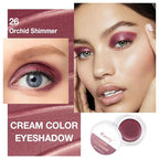 Cream Glitter Orchid Shimmer Metallic Eyeshadow Palette Makeup, Natural Single Mini Instant Holographic Eyeshadow For Women, Sombras Crema Para Ojos, Talc, Paraben & Cruelty Free, 26