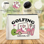 Golf Gifts Makeup Bag for Women, Inspirational Gifts for Golfers Friendship Birthday Golf Lover Gift for Her Female Friend Cosmetic Bag with Zipper Travel Toiletry Pouch for Purse