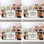 4 PCS Travel Gifts for Women - Weekend Trip Makeup Bags for Friends, Besties, Travelers - Vacation, Holiday, Bachelorette Party Cosmetic Bags