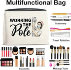 Nurse Gifts Makeup Bag, Funny Nurse ICU Nurse ER Nurse RN Appreciation Gifts, Nurse Graduation Gifts, Working The Pole Nurse Zipper Makeup Pouch