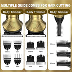 Beard Trimmer Kit for Men - Professional 6 in 1 Hair Clipper Trimmer, Cordless Multi Groomer, Mens Grooming Kit for Beard, Face, Body Nose Electric Razor with Travel Case as Gifts for Him