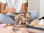 Cute Dogs Doodle Makeup Bag,Watercolor Puppy Dogs Cosmetic Bag Best Gift Idea for Dog Lovers Teen Girls Women,Birthday Christmas Valentine's Day Gifts for Dog Moms Teen Girls Daughter Sister