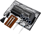 Hair Cutting Scissors Kit 11PCS, Professional Haircut Scissors with Japanese Stainless Steel Shears, Thinning Shears, Haircut Accessories in Leather Case for Salon/Home (Silver)
