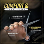 Fagaci Professional 6' Japanese Steel Hair Cutting Scissors, Razor Sharp Blades, Extreme Durability, Ergonomic Silver Stainless Steel Handle, Hair Cutting Shears for Women & Men