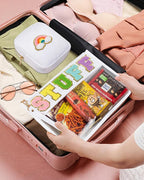 2 Pcs Snack Pouch Chenille Letter Clear Zipper Snack Bag, Nylon Snack Pouch for Travel Clear Makeup Bag Small Cosmetic Bag for Purse Snack Bags for School Waterproof Toiletry Bag