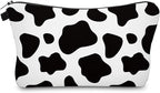 Cute Travel Makeup Bag Cosmetic Bag Small Pouch Gift for Women (Cow Print)