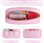 Travel Essentials Makeup Bag for Women Water-resistant Toiletry Organizer Nylon Cosmetic Pouch Preppy Stuff