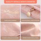 Cosmetic Bag Travel Makeup Bag Large Capacity Small Travel Zipper Pouch Makeup Organizer Bag for Women (Pink-2 Pack)