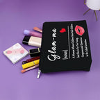 Sazuwu Grandma Black Makeup Bag Mothers Day Birthday Gifts for Grandma from Granddaughter Grandson Cosmetic Bag Nana Gifts from Grandkids Travel Pouch