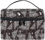 Makeup Bags, Gothic Moth Skull Moon Esoteric Makeup Organizer Bags Toiletry Bag Box Travel Cosmetic Bag Make Up Train Case for Women Teen Girl Ladies