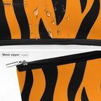 Personality Fashion Zipper Cosmetic Case, Portable Makeup Case, Toiletry Bag, Tiger Stripes Animal Print Travel Cosmetic Toiletry Bag