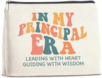 Principal Gifts Makeup Bag Principal Thank You Gifts in My Principal Era Cosmetic Bag Zipper Makeup Pouch