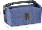 Fashion Makeup Bag for Women, Orange Red Canvas Make up Travel Bag, Hanging Cosmetic Bag Organizer for Wome