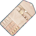BAGSMART Travel Jewellery Organiser Roll Foldable Jewelry Case for Journey-Rings, Necklaces, Bracelets, Earrings, Flower Bird