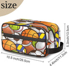 Sport Baseball Portable Travel Toiletry Bag, Volleyball Soccer Ball Cosmetic Organizer Makeup Bag Shower Shaving Bag for Men Women