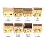 Professional Detachable Replacement Blades Set,Cut Length,Compatible with Andis AGC,BDC,BGC,MBG Series/Oster Classic 76/Star-Teq/Power-Teq/A5 Clipper (7PACK) Golden