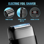 Novah Professional Barber Clippers and Trimmer Set - Foil Shaver Professional Hair Clippers for Men, Mens Cordless Hair Clipper for Barbers Haircut Kit, Fade