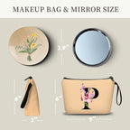 Birthday Inspirational Bridesmaid Proposal Team Small Gifts for Women Mom Aunt Teacher Sister Coworkers Makeup Cosmetic Bag Travel with Mirror Mothers Day Christmas Graduation P