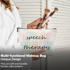 Makeup Bag for Women - Speech Therapist & SLP Gifts, Cosmetic Bag for Purse
