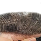 FACE MIRACLE Hair System for Men French Lace Mens Toupee Human Hair Replacement System Lace with PU Toupee for Men Male Hair Piece Wigs 6"X8" 3# DARK BROWN
