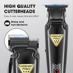 HIENA PRO Professional Hair Clippers Set & Cordless Barber Clippers for Men, Clippers Set and Trimmers Kit, Hair Cutting Tools, Clippers for Hair Cutting, Gifts for Men