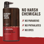 Every Man Jack 2-in-1 Daily Shampoo + Conditioner - Cedar and Red Sage | Nourishing For All Hair Types, Naturally Derived, Cruelty-Free Shampoo and Conditioner Set for Men | 24oz -1 Bottle