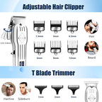 Professional Hair Clippers and Trimmer Set, Beard Trimmer & Foil Shaver & Nose Trimmer Kit for Men, Cordless Mens Clippers and Grooming Kit for Hair Cutting, Beard Styling, Home, Barber