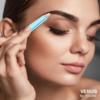 Venus by Regine Slant Tweezers - Handmade Precision Tool for Women & Men, 25-Degree Angle for Shaping Eyebrows & Grooming Facial Contours, Suitable for Eyebrow & Facial Hair Removal (Bright Blue)