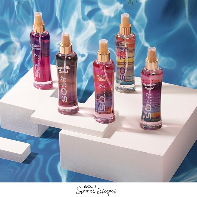 So…? Bondi Beauty Body Mist Fruity Gourmand Scent - Perfume for Women - Jasmine, Vanilla Notes - Gifts - Body Spray for Women - 6.9 oz
