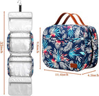 Bosidu Hanging Travel Toiletry Bag,Large Capacity Cosmetic Travel Toiletry Organizer for Women with 4 Compartments & 1 Sturdy Hook,Perfect for Travel/Daily Use/Christmas